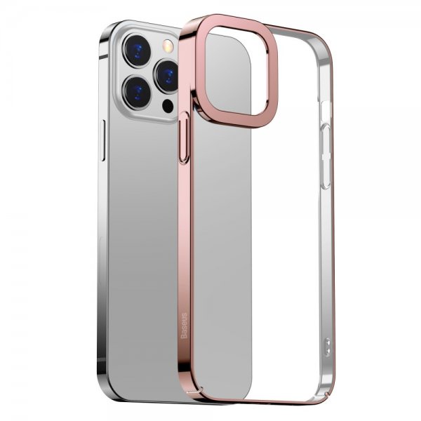 Baseus iPhone 13 Pro Deksel Glitter Series Rosa