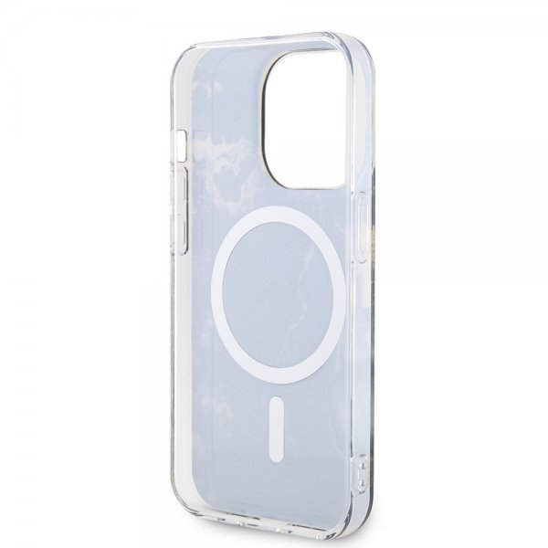 Guess iPhone 13 Pro Deksel Golden Marble MagSafe Svart