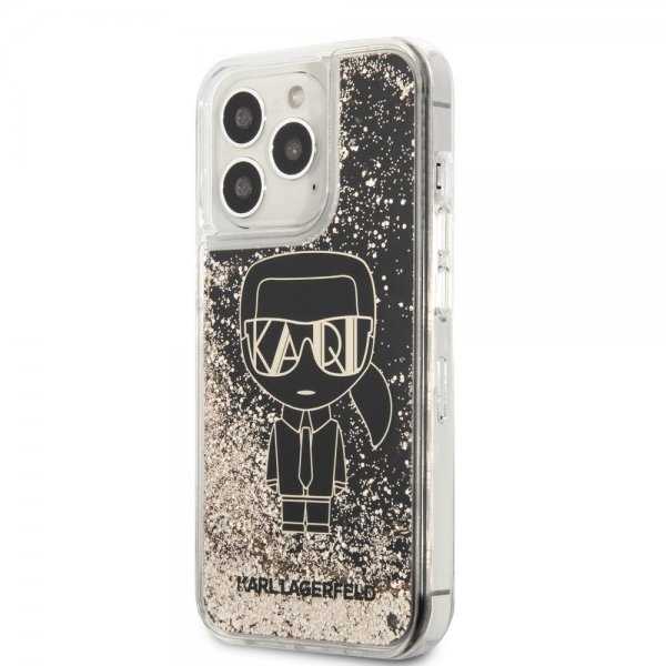 Karl Lagerfeld iPhone 13 Pro Deksel Liquid Glitter Gatsby Svart
