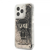 Karl Lagerfeld iPhone 13 Pro Deksel Liquid Glitter Gatsby Svart