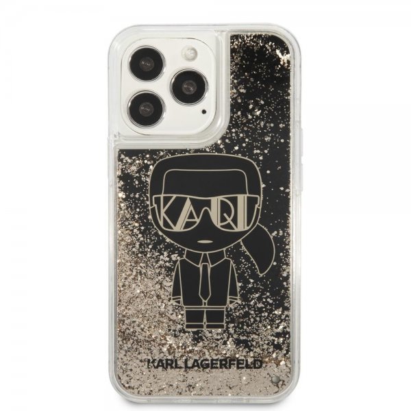Karl Lagerfeld iPhone 13 Pro Deksel Liquid Glitter Gatsby Svart