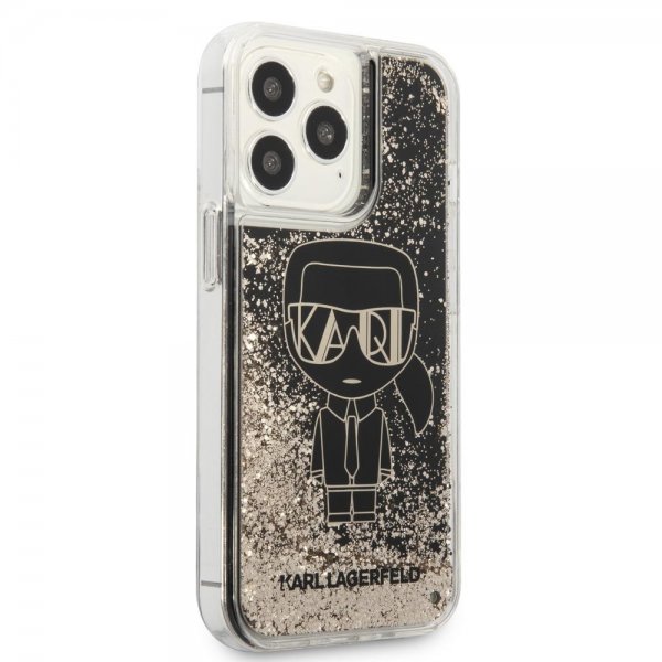 Karl Lagerfeld iPhone 13 Pro Deksel Liquid Glitter Gatsby Svart