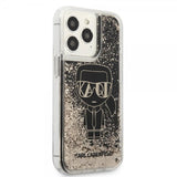 Karl Lagerfeld iPhone 13 Pro Deksel Liquid Glitter Gatsby Svart