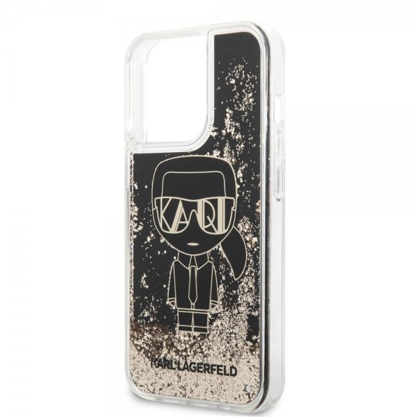 Karl Lagerfeld iPhone 13 Pro Deksel Liquid Glitter Gatsby Svart