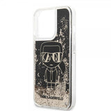 Karl Lagerfeld iPhone 13 Pro Deksel Liquid Glitter Gatsby Svart
