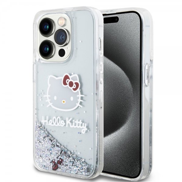 Hello Kitty iPhone 13 Pro Deksel Liquid Glitter Translucent
