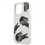 Lacoste iPhone 13 Pro Deksel Liquid Silicone Allover Pattern Hvit