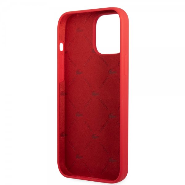 Lacoste iPhone 13 Pro Deksel Liquid Silicone Glossy Logo Rød
