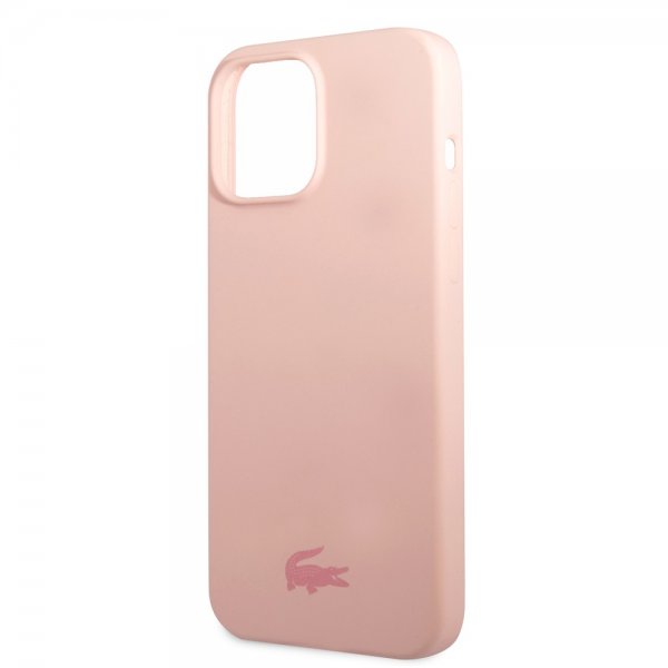 Lacoste iPhone 13 Pro Deksel Liquid Silicone Glossy Logo Rosa