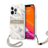 Guess iPhone 13 Pro Deksel Marble Design Stripe Grå