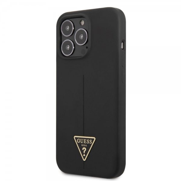 Guess iPhone 13 Pro Deksel Metal Triangle Svart