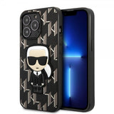 Karl Lagerfeld iPhone 13 Pro Deksel Monogram Iconic Patch Svart