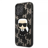 Karl Lagerfeld iPhone 13 Pro Deksel Monogram Iconic Patch Svart