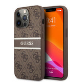 Guess iPhone 13 Pro Deksel Printed Stripe Brun