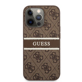 Guess iPhone 13 Pro Deksel Printed Stripe Brun