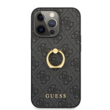 Guess iPhone 13 Pro Deksel Ring Stand Grå