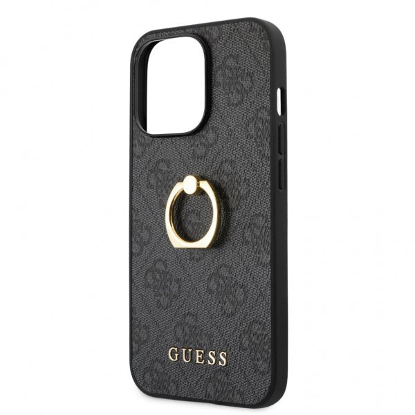 Guess iPhone 13 Pro Deksel Ring Stand Grå