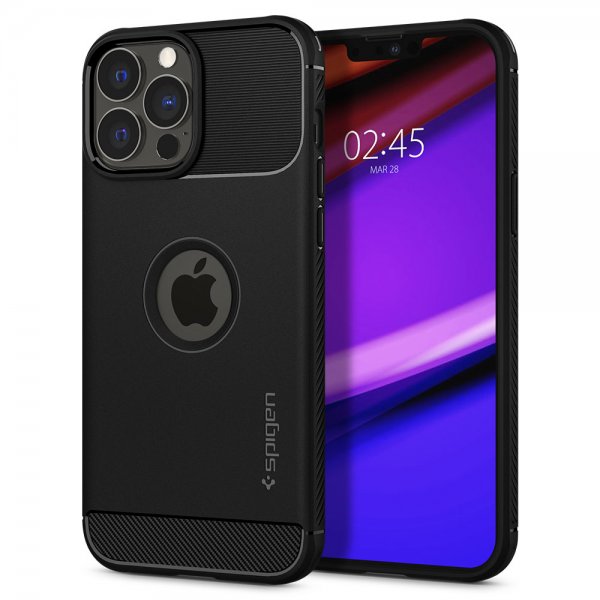 Spigen iPhone 13 Pro Deksel Rugged Armor Matte Black