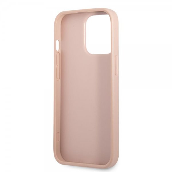 Guess iPhone 13 Pro Deksel Saffiano Double Cardslot Rosa