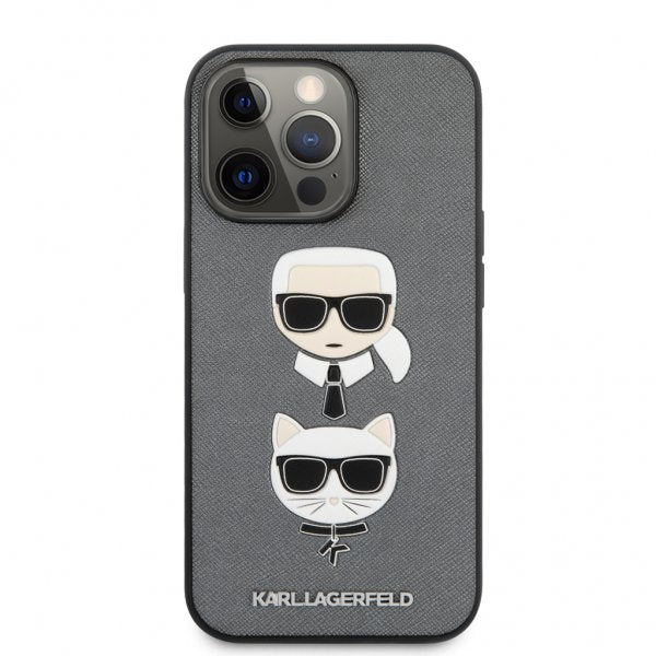 Karl Lagerfeld iPhone 13 Pro Deksel Saffiano Sølv