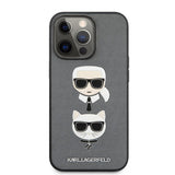 Karl Lagerfeld iPhone 13 Pro Deksel Saffiano Sølv