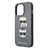 Karl Lagerfeld iPhone 13 Pro Deksel Saffiano Sølv