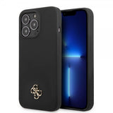 Guess iPhone 13 Pro Deksel Silicone Metal Logo 4G Svart