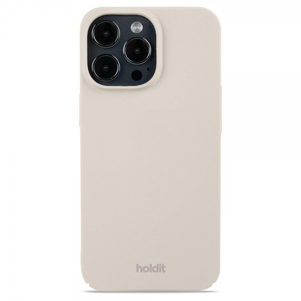 holdit iPhone 13 Pro Deksel Slim Case Light Beige
