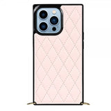 iPhone 13 Pro Deksel Square med Stropp Rosa