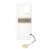 Guess iPhone 13 Pro Deksel Stripe Charm Brun
