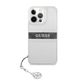 Guess iPhone 13 Pro Deksel Stripe Charm Grå