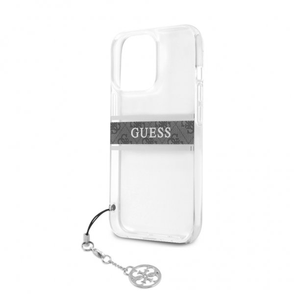 Guess iPhone 13 Pro Deksel Stripe Charm Grå