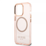 Guess iPhone 13 Pro Deksel Translucent MagSafe Rosa