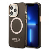 Guess iPhone 13 Pro Deksel Translucent MagSafe Svart