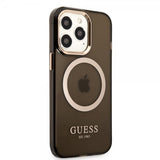 Guess iPhone 13 Pro Deksel Translucent MagSafe Svart