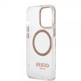 Guess iPhone 13 Pro Deksel Transparent MagSafe Gull Transparent