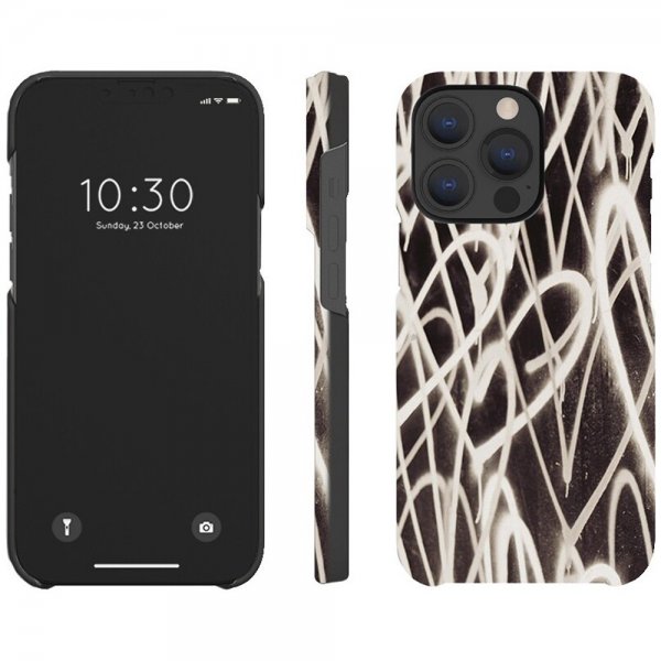 agood company iPhone 13 Pro Deksel Plantbasert Graffiti Heart Black White