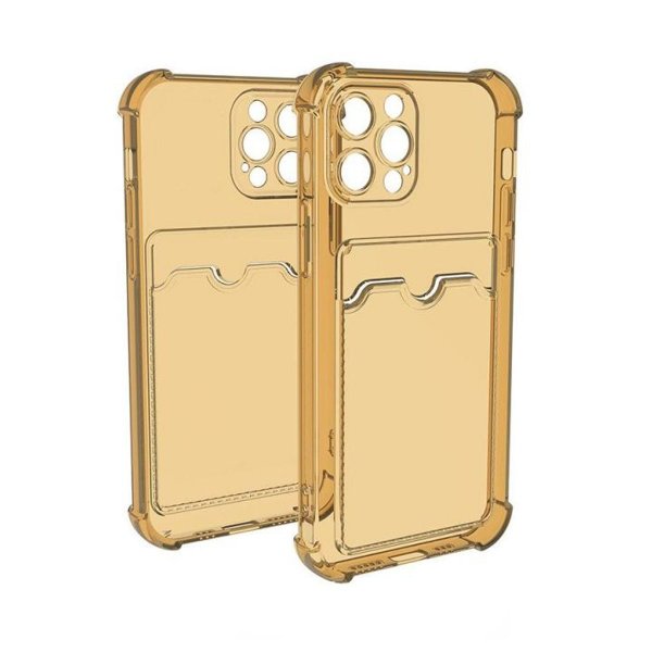 iPhone 13 Pro Deksel Kortholder Støtsikker Gul
