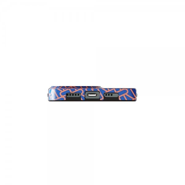 Richmond & Finch iPhone 13 Deksel Blue Apricot RF Logo