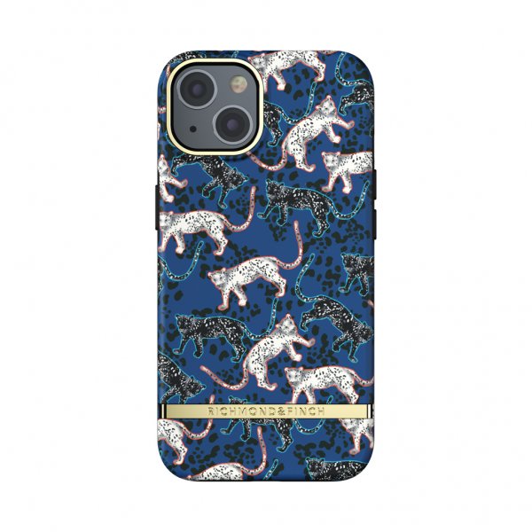 Richmond & Finch iPhone 13 Deksel Blue Leopard