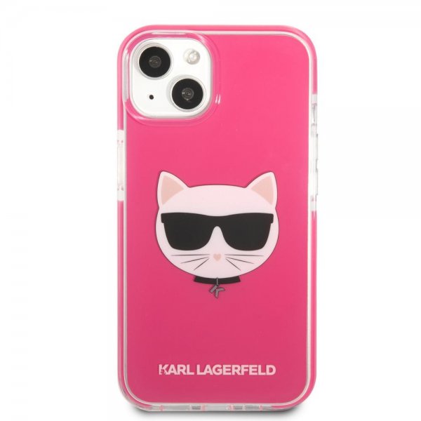 Karl Lagerfeld iPhone 13/14/15 Deksel Choupette Fuchsia