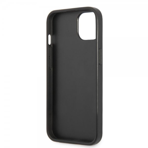 Guess iPhone 13 Deksel Double Cardslot Metal Triangle Svart