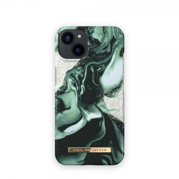 Ideal of Sweden iPhone 13 Deksel Fashion Case Golden Olive Marble
