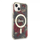 Guess iPhone 13 Deksel Flower MagSafe Kaki