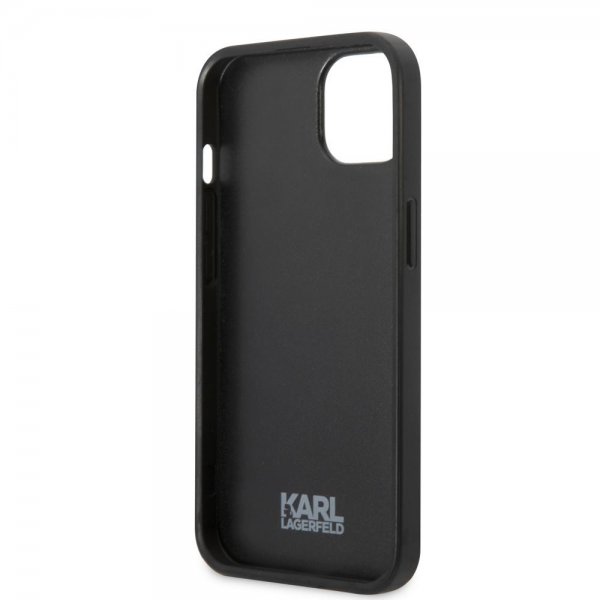 Karl Lagerfeld iPhone 13 Deksel Flower Monogram Iconic Patch Grå