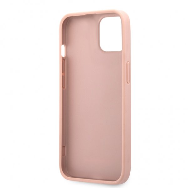 Guess iPhone 13 Deksel Hot Stamp Metal Logo Rosa