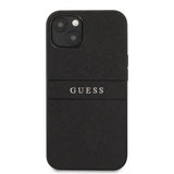 Guess iPhone 13 Deksel Hot Stamp Metal Logo Svart