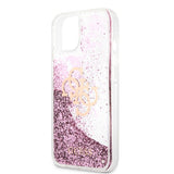 Guess iPhone 13 Deksel Liquid Glitter Rosa