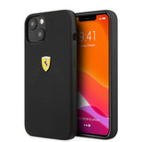 Ferrari iPhone 13 Deksel Liquid Silicone Metal Logo Svart
