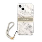 Guess iPhone 13 Deksel Marble Design Stripe Grå